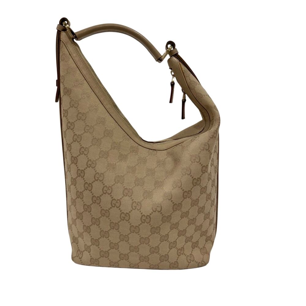 Beige GG V Hobo Shoulder Bag